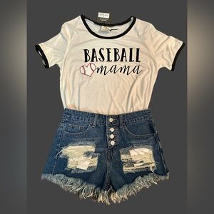 NWT! Baseball Mama Ringer Top